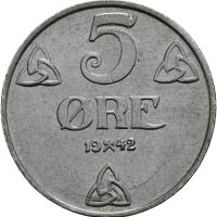 1942 5 øre, 0