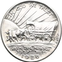 1926 USA 1/2 dollar Oregon Trail, renset, 0/01