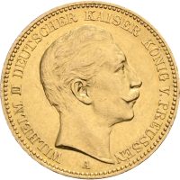 1905 A Preussen 20 mark Wilhelm II, 7,95 g .900 gull, 01