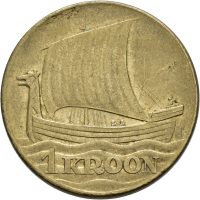 1934 Estland 1 kroon, 1+/01