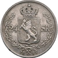 1847 24 skilling Oscar I, 1
