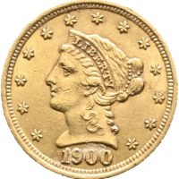 1900 USA 2 1/2 dollars Liberty Head, 1+/01