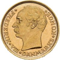 1908 Danmark 10 kroner Frederik VIII, 0