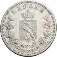 1892 1 krone Oscar II, 1+