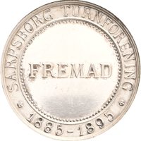 1885-1895 Sarpsborg turnforening, Throndsen, 31 mm, sølv, 0/01