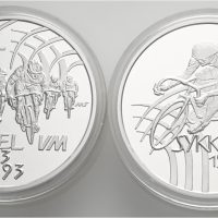 1993 Sykkel VM sølvpar, 100 kroner, 0