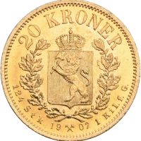 1902 20 kroner Oscar II, 0