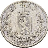 1877 50 øre Oscar II, 1