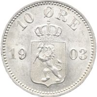 1903 10 øre Oscar II, 0