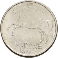 1959 1 krone Olav V, 0