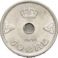 1948 50 øre Haakon VII, 0