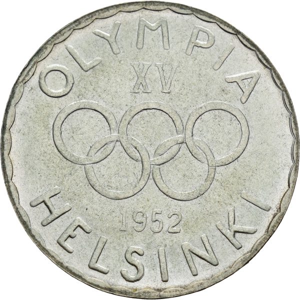 1952 Finland 500 markkaa OL Helsinki, 12 g .500 sølv, 01