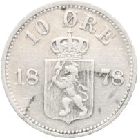 1878 10 øre Oscar II, 1