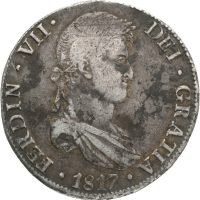 1817 PJ Bolivia 8 reales Ferdinand VII, Potosi, 1