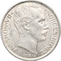 1916 1 krone Haakon VII, 1+/01
