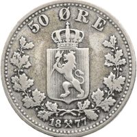 1877 50 øre Oscar II, 1/1-