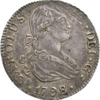 1798 CN Spania 2 reales Carl IV, Sevilla, valsespor, 1+