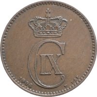 1906 Danmark 5 øre Christian IX, 1+/01