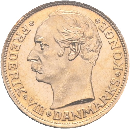 1909 Danmark 10 kroner Frederik VIII, 0