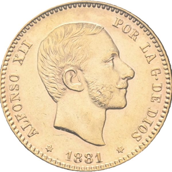 1881 Spania 25 pesetas Alfonso XII, 01