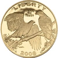 2008 USA 5 dollar, 8,359 g .900 gull, proof