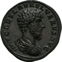 Æ sestertius Lucius Verus (161-169 e. Kr.), 29,30 g, Roma, 01