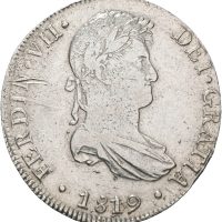 1819 JP Peru 8 reales Ferdinand VII, riper, renset, 1