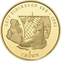 1997 Isle of Man 1/2 crown Elizabeth II, 15,59 .999 gull, proof