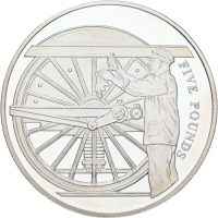 2004 Alderney 5 pounds Elizabeth II, .925 sølv, proof