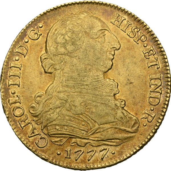 1777/6 Chile 8 escudos Carl III, Santiago, 01