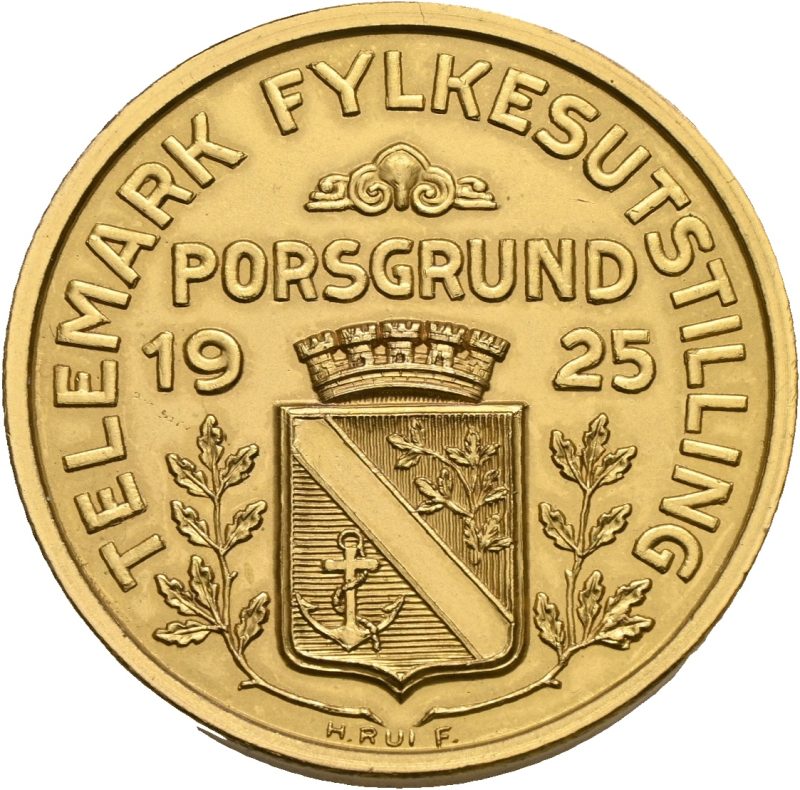 1925 Telemark fylkesutstilling i Porsgrunn , forgylt, 0
