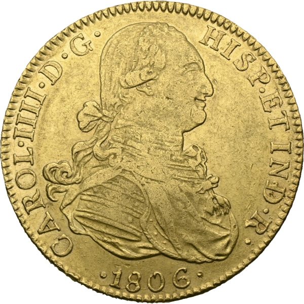 1806 Mexico 8 escudos Carl IV, Mexico City, 01