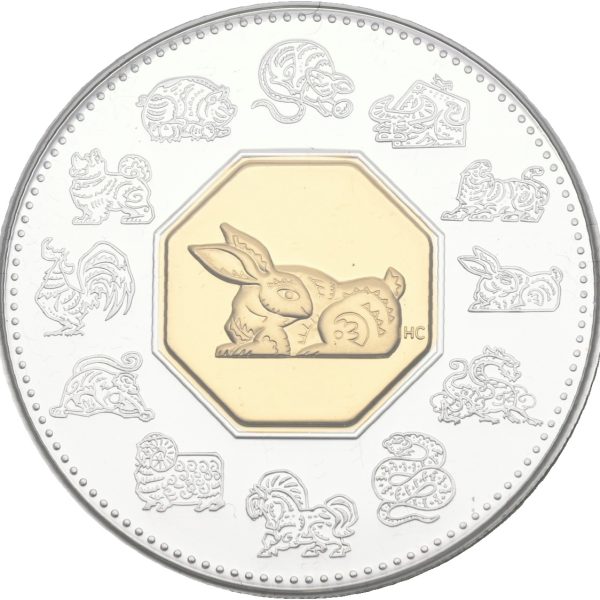 1999 Canada 15 dollars Elizabeth II, Year of the Rabbit, 34 g .925 sølv, proof