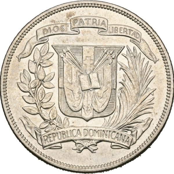 1955 Dominikanske republikk 1 peso, 0/01