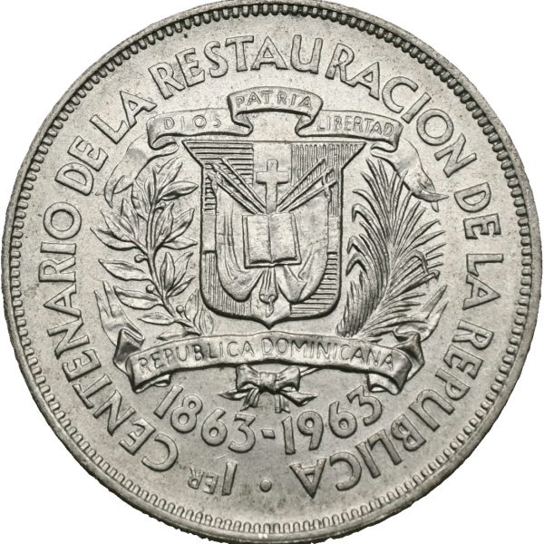 1963 Dominikanske republikk 1 peso, 0