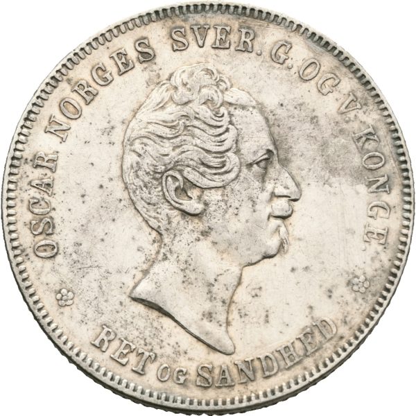 1849 speciedaler Oscar I, riper, 1+