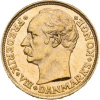 1909 Danmark 10 kroner Frederik VIII, 0/01