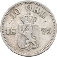 1875 10 øre Oscar II, 1