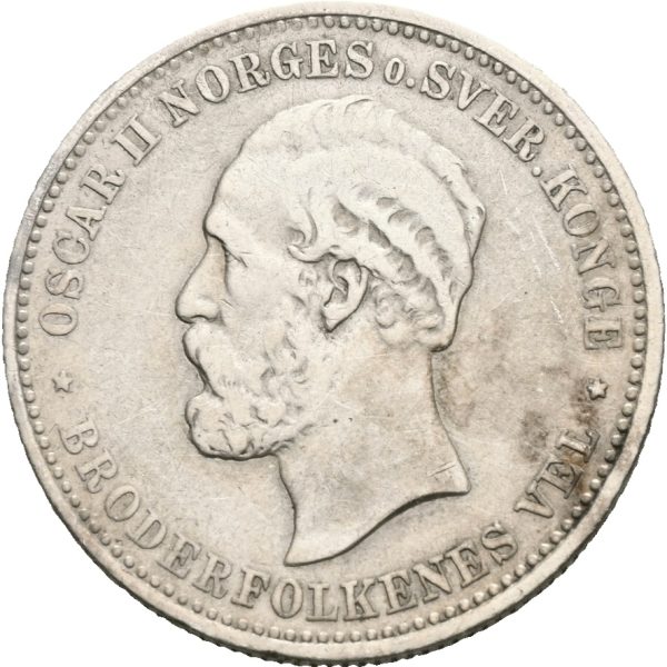 1887 2 kroner Oscar II, 1