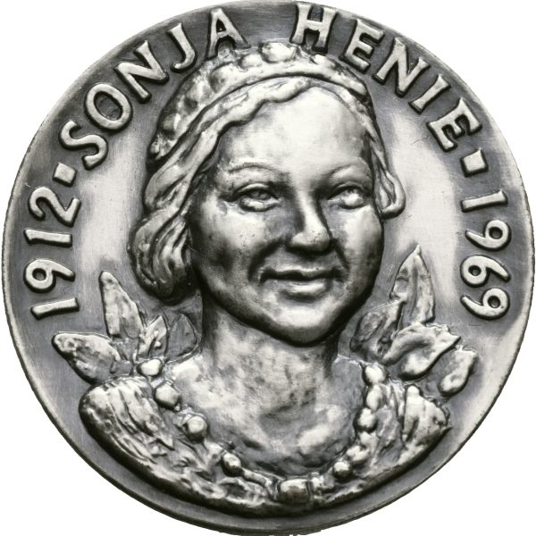 Sonja Henie (1912-1969), 55 g .925 sølv, 01