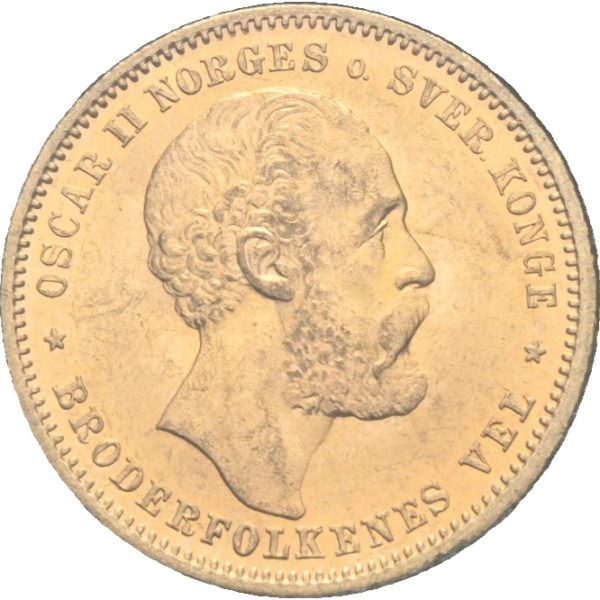 1878 20 kroner Oscar II, 0/01