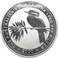 2000 Australia 30 dollars Kookaburra Elizabeth II, 1 kg .999 sølv, BU