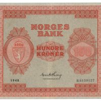 1948 100 kroner B6159127, 3. utgave, 1