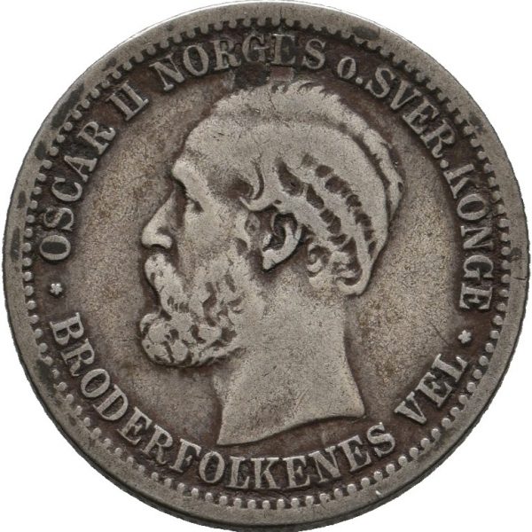 1877 50 øre Oscar II, 1