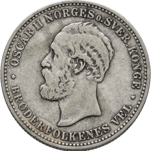 1897 2 kroner Oscar II, 1/1+