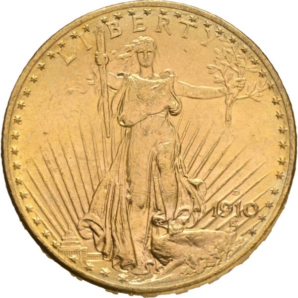 1910 D USA 20 dollars, 0/01