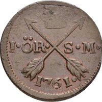 1761 Sverige 1 öre Adolf Fredrik, ex. Myntkomp. 8/99, 01