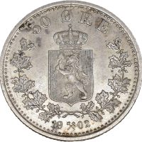 1902 50 øre Oscar II, 0/01