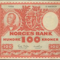 1958 100 kroner F.8664620, 1