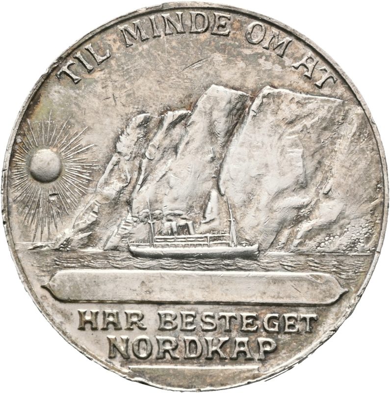 Nordkappmedalje - besøket i Hammerfest, forsølvet, 1+